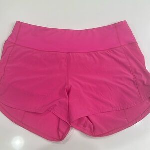 Lululemon Speed Up Mid-Rise Short 4" in sonic pink